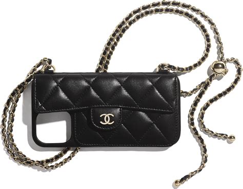 chanel phone case iphone 12 pro|Chanel iPhone case with chain.